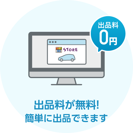 出品料が無料!簡単に出品できます