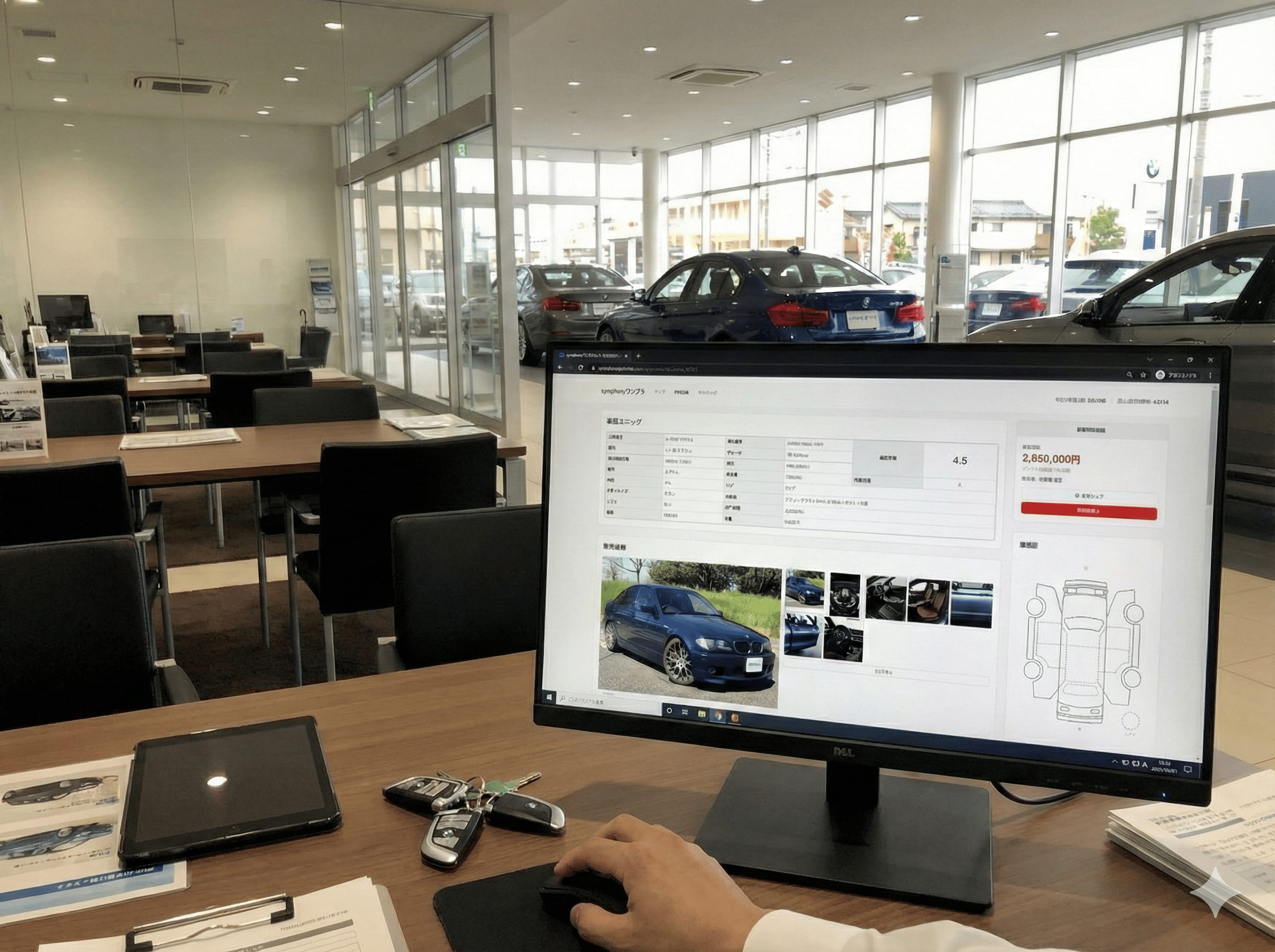 Car dealership background