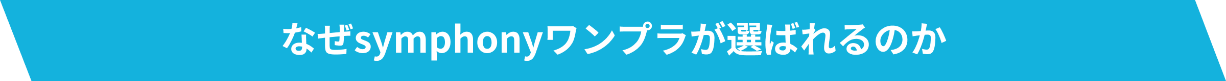 なぜsymphonyワンプラが選ばれるのか?