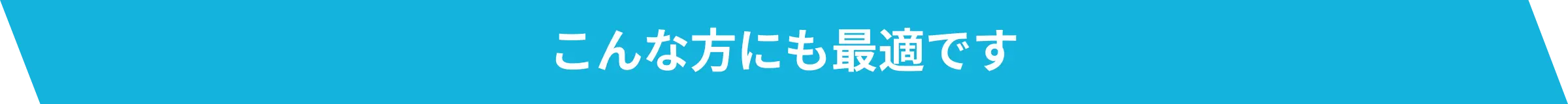こんな方にも最適です